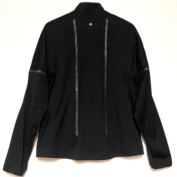 Lululemon Reflective Jacket Windbreaker Mens Size M Black Ventilated Full Zip - Picture 4 of 11